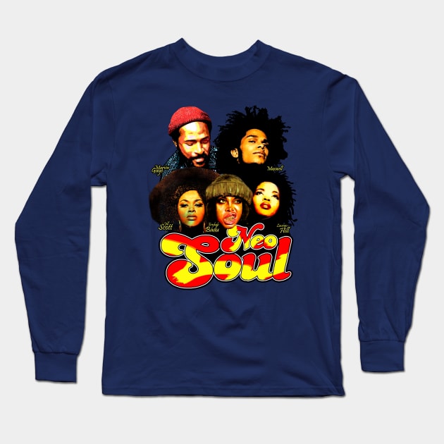 Greatest Neo Soul - Retro Long Sleeve T-Shirt by Wkenca Barada